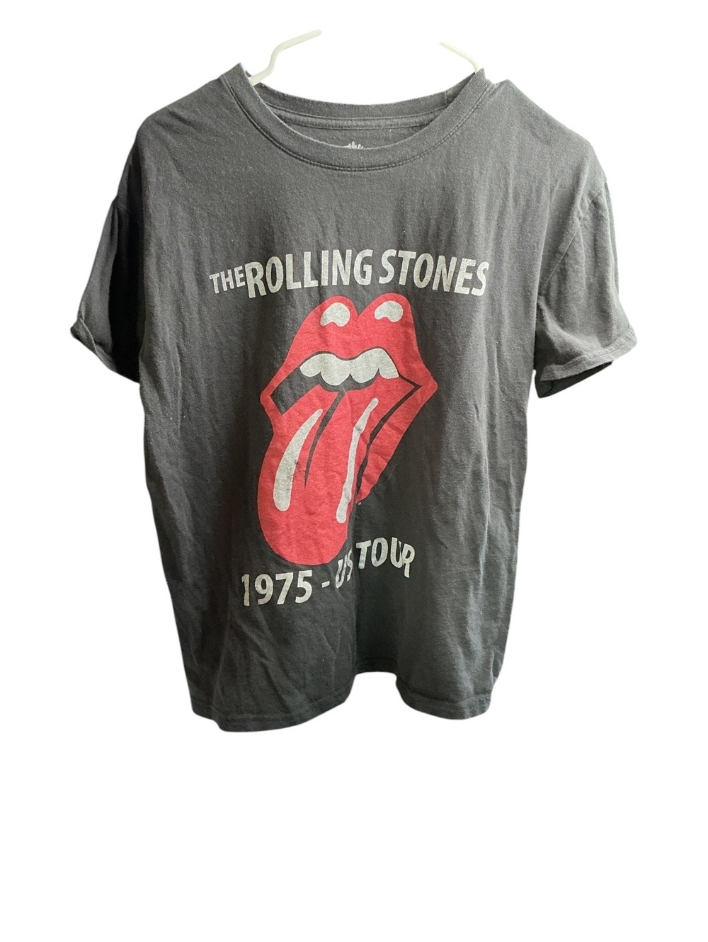 The Rolling Stones 1975 US Tour Vintage Graphic T-Shirt Large Cotton